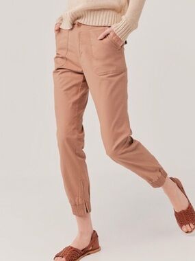 Pact Utility Woven Twill Organic Cotton Jogger Size XL Rust Color Minimalist